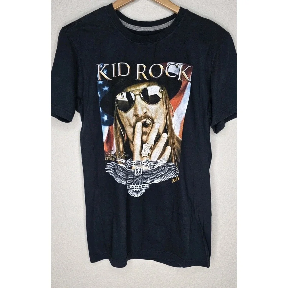 Kid Rock T-Shirt Men M Born Free Tour 2011 Concert Band Tee Short Sleeve